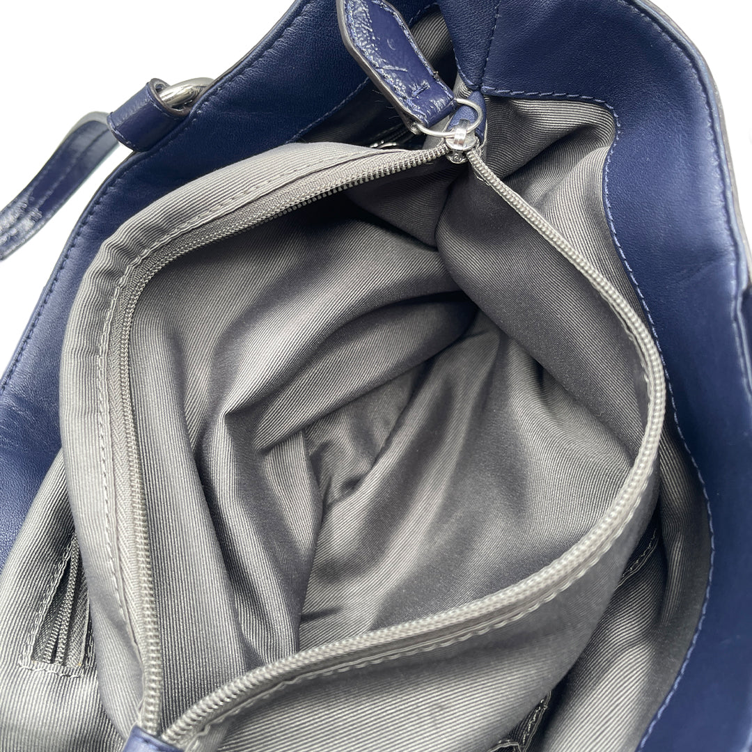 Coach Blue Canvas Shoulder Bag