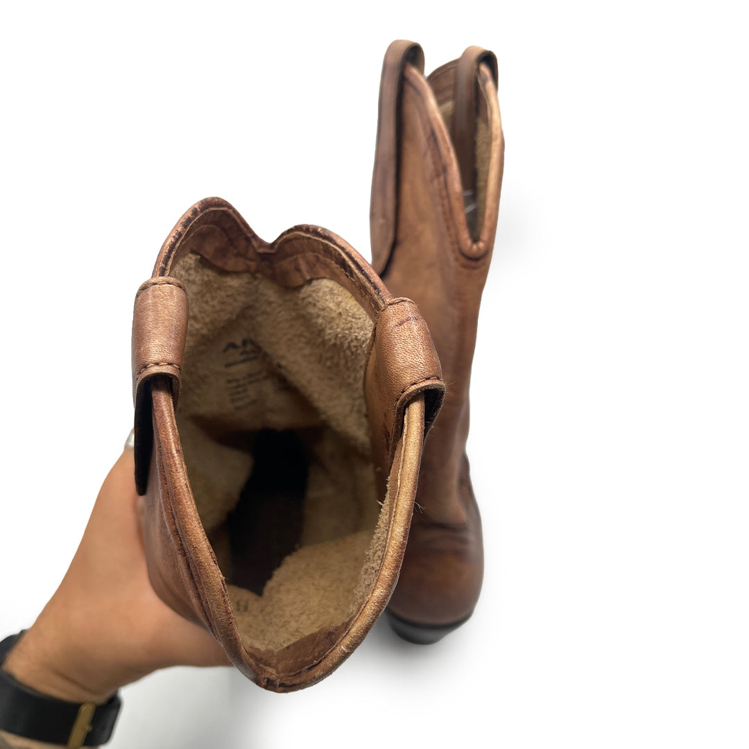 Ariat Women's Brown Leather Cowboy Boots, 5.5 UK