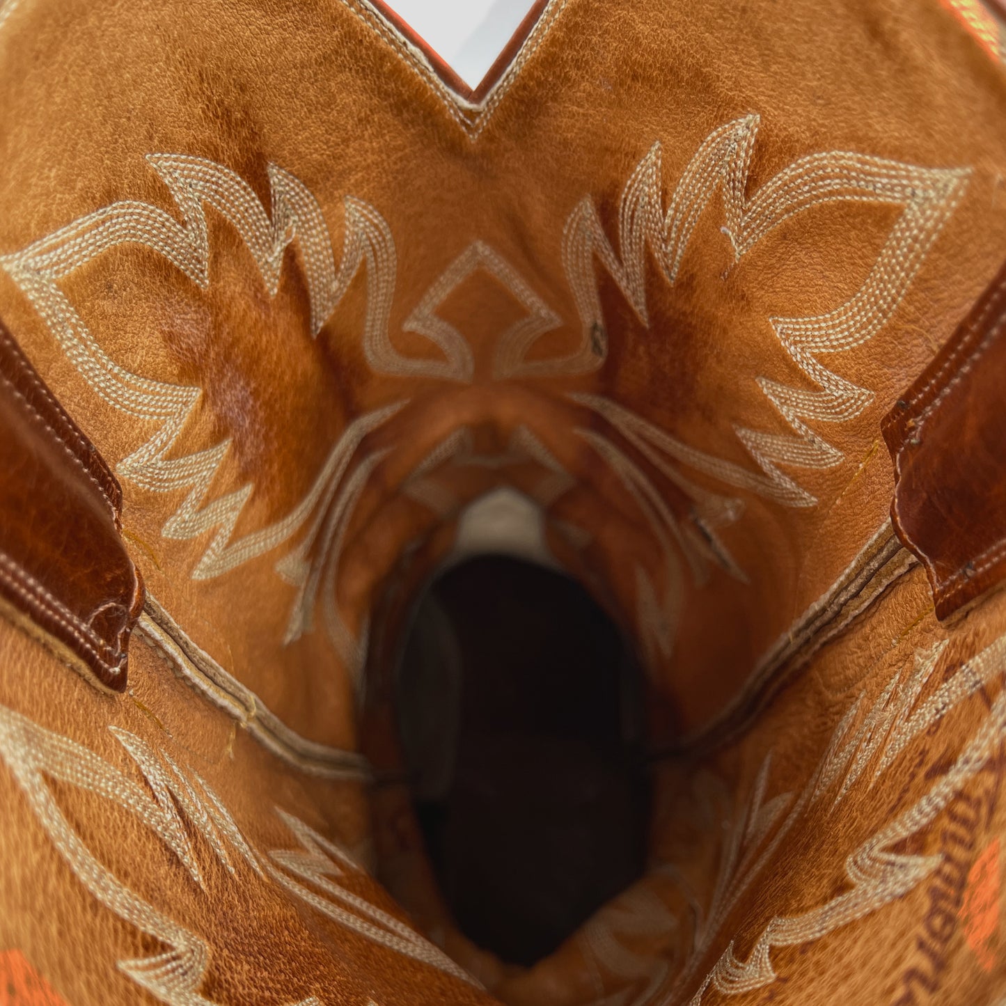 Ammons Vintage Men's Brown Leather Cowboy Boots, 8.5 UK