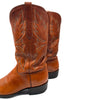 Ammons Vintage Men's Brown Leather Cowboy Boots, 8.5 UK
