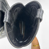 Vintage Men's Black Leather Cowboy Boots, 8.5 UK