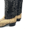 Vintage Men's Black Leather Cowboy Boots, 8.5 UK