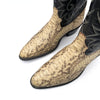 Vintage Men's Black Leather Cowboy Boots, 8.5 UK