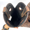 Women's Brown Leather Cowboy Boots, 4.5 UK