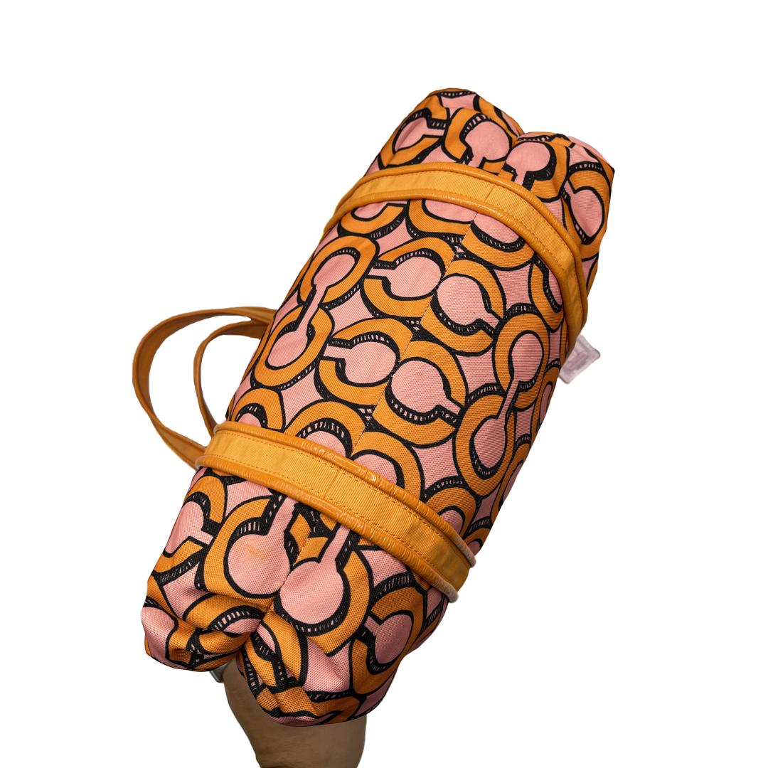 Coach Canvas Orange and Pink bag