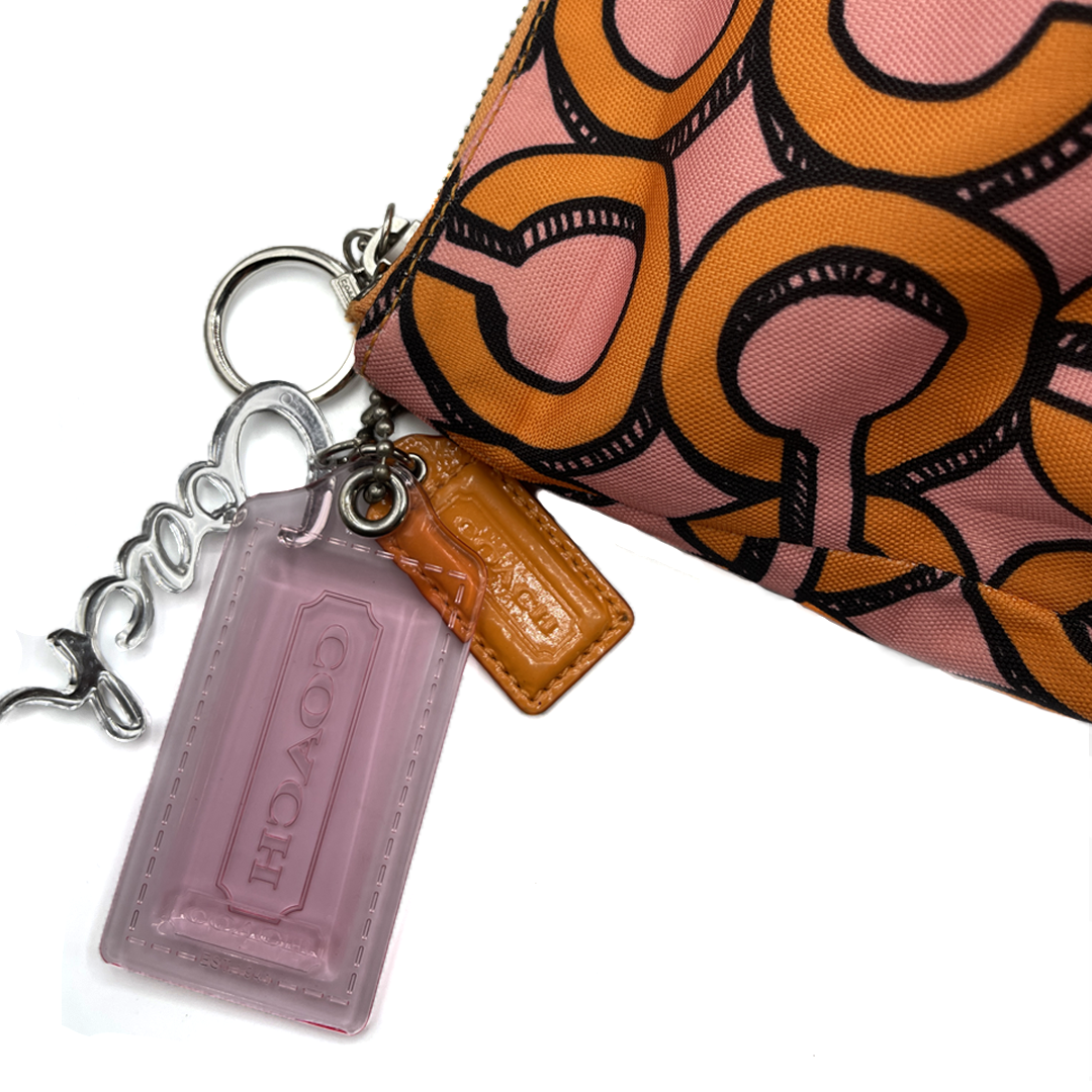 Coach Canvas Orange and Pink bag