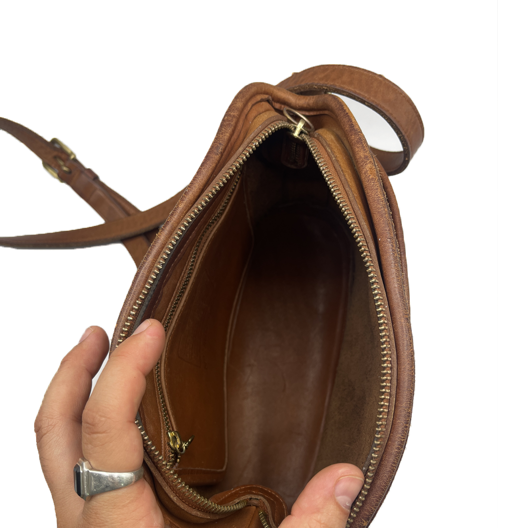 Coach Vintage Brown Leather Shoulder Bag