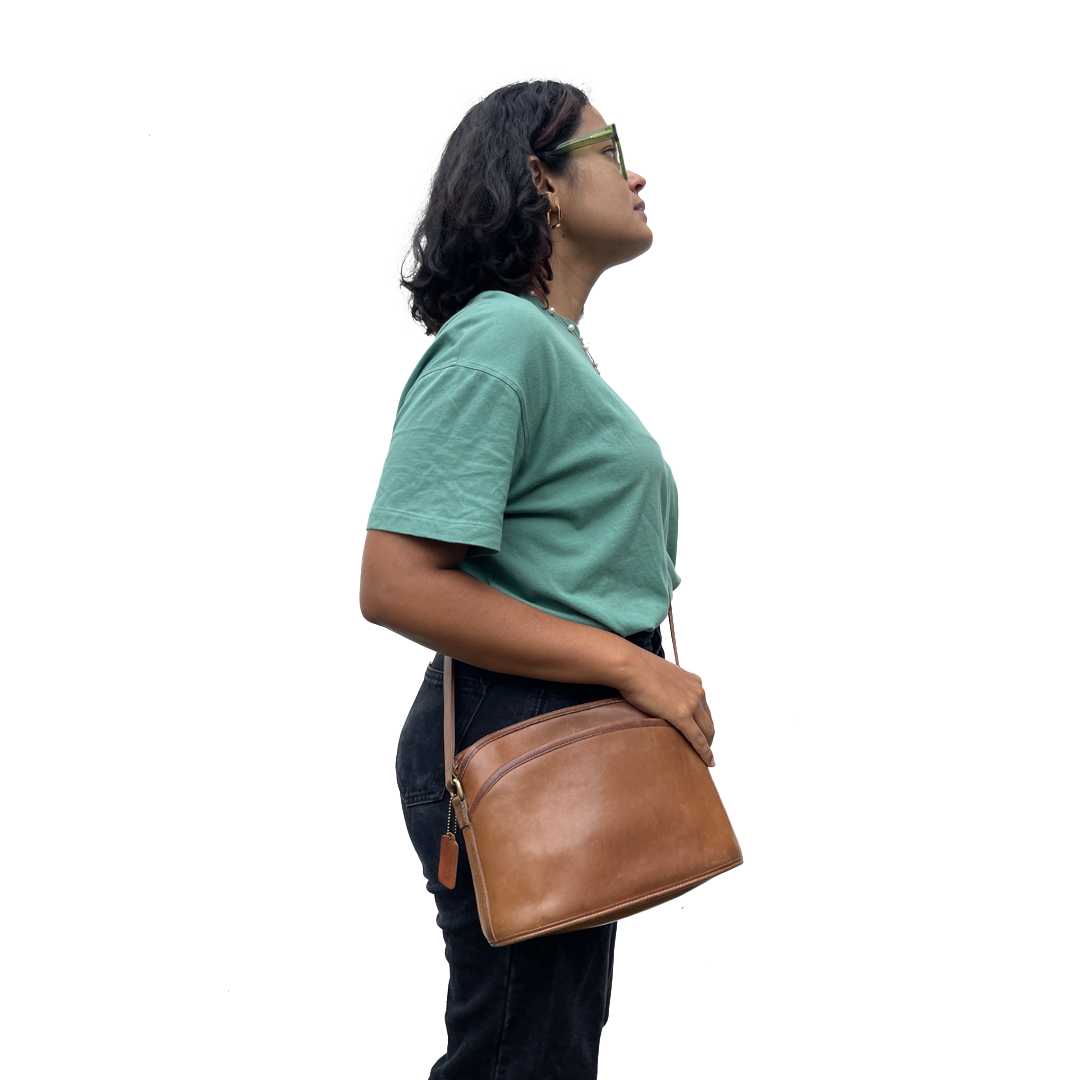 Coach Vintage Brown Leather Shoulder Bag