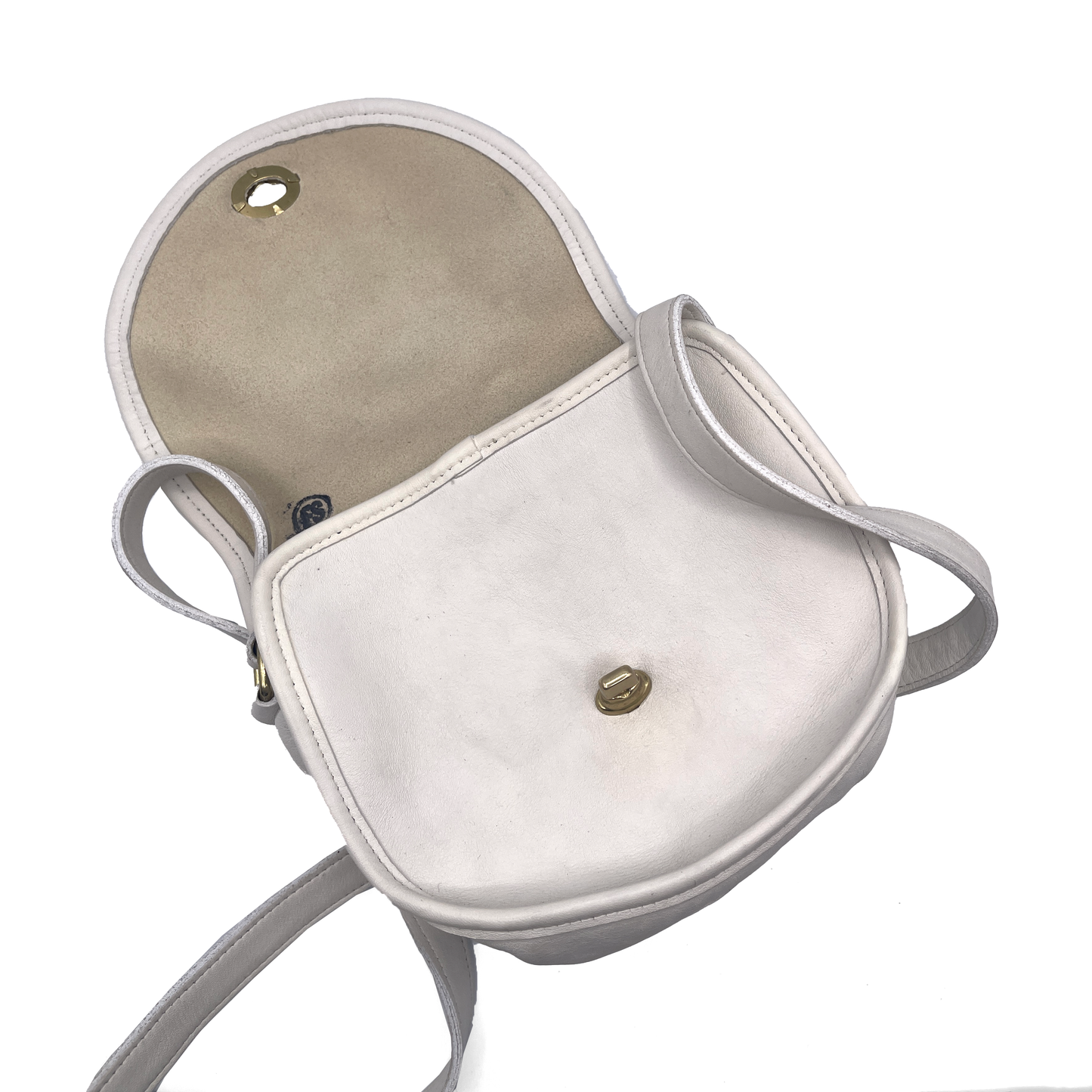 Coach Vintage Leather White Shoulder Bag