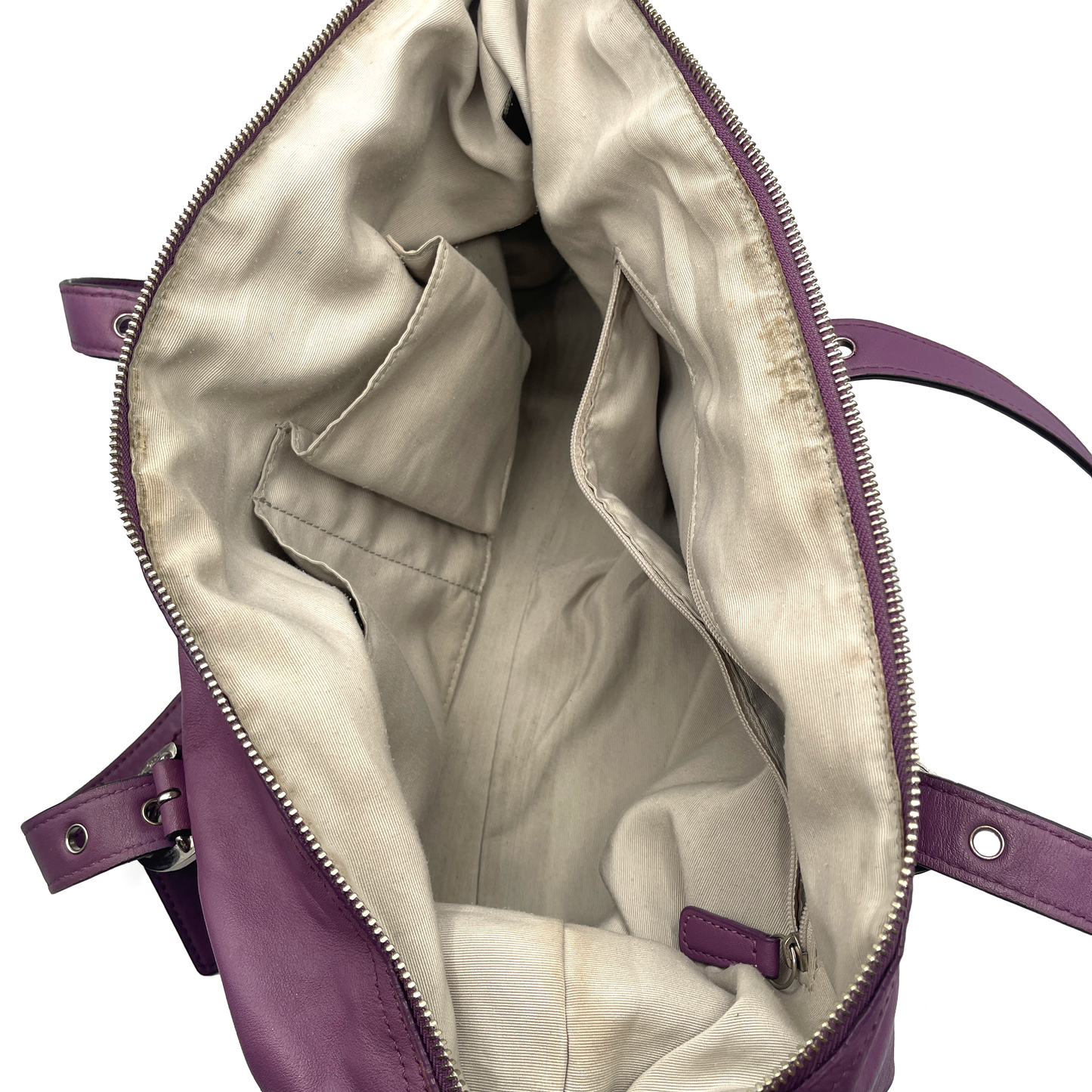 Coach Purple Leather Shoulder Bag