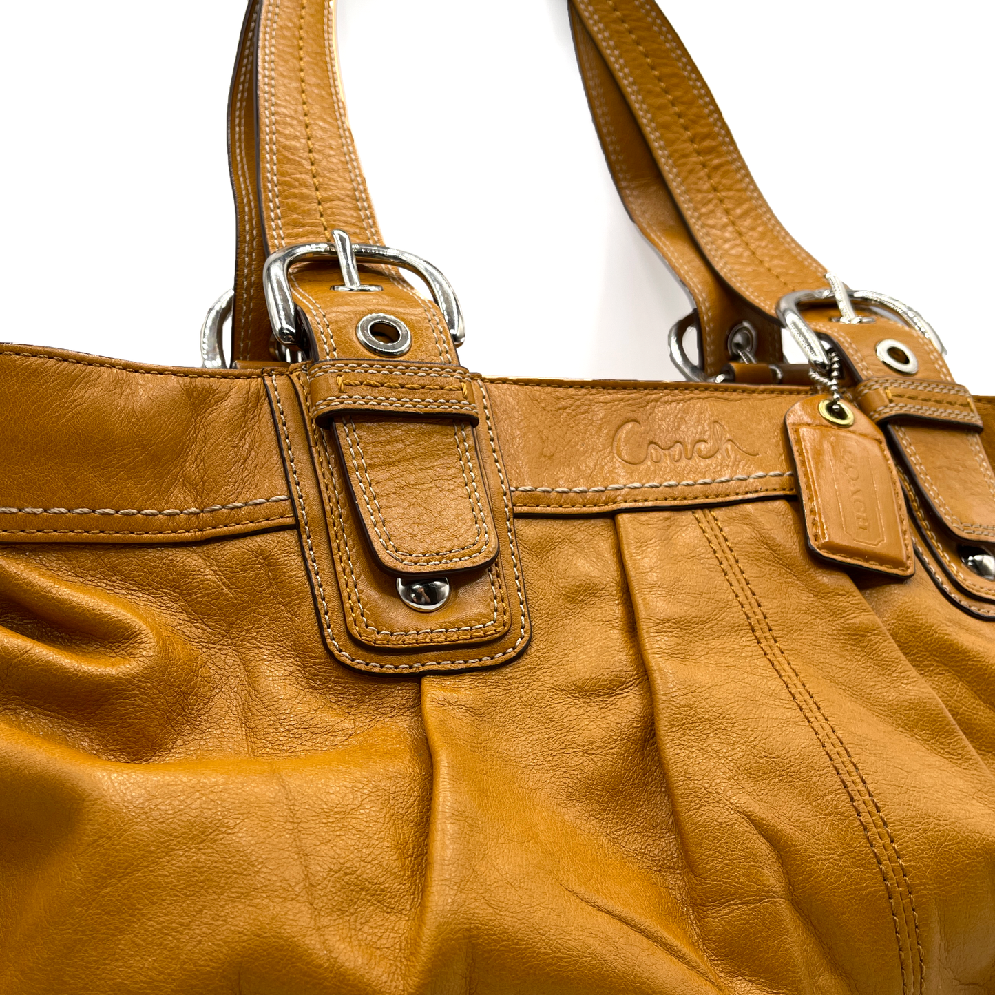 Coach Leather Mustard Soulder Bag
