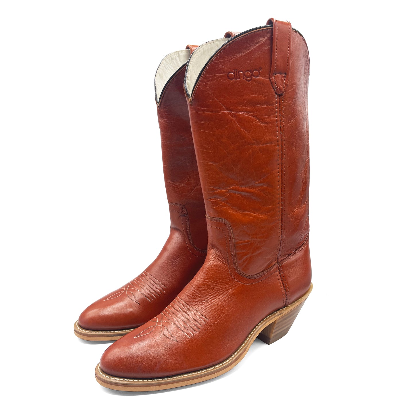 Dingo Women's Brown Leather Cowboy Boots, 7 UK