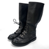 Dirk Bikkembergs Vintage Black Leather Combat Boots, 7.5 UK