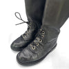 Dirk Bikkembergs Vintage Black Leather Combat Boots, 7.5 UK
