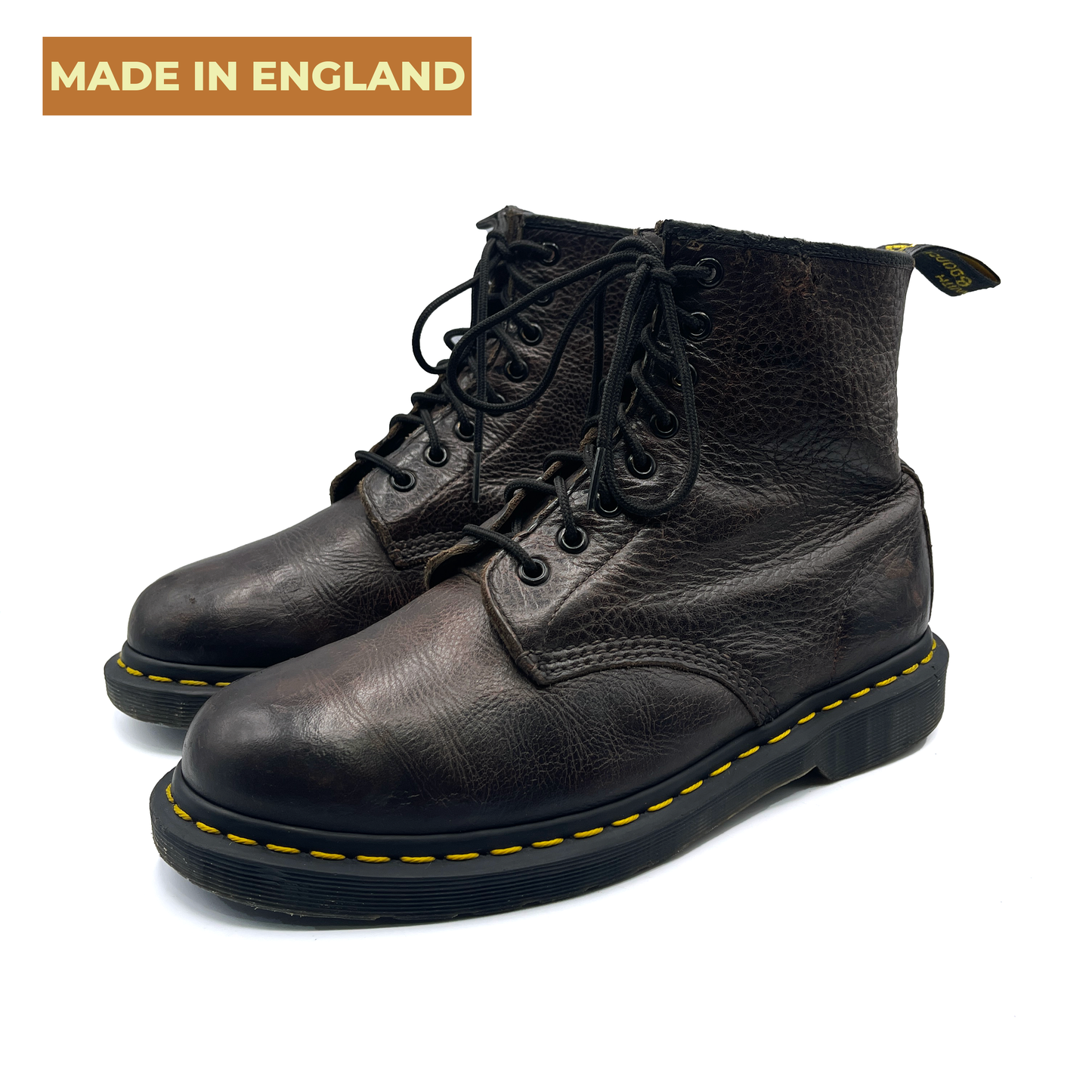 Dr. Martens Women's Leather Brown Boots, 6 UK