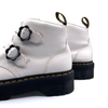 Dr Marten's Women's White Leather Devon Flwr Boots, 8 UK