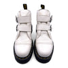 Dr Marten's Women's White Leather Devon Flwr Boots, 8 UK