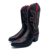 Frye Women's Black and Red Leather Western Boots, 4 UK