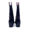 Frye Women's Black and Red Leather Western Boots, 4 UK