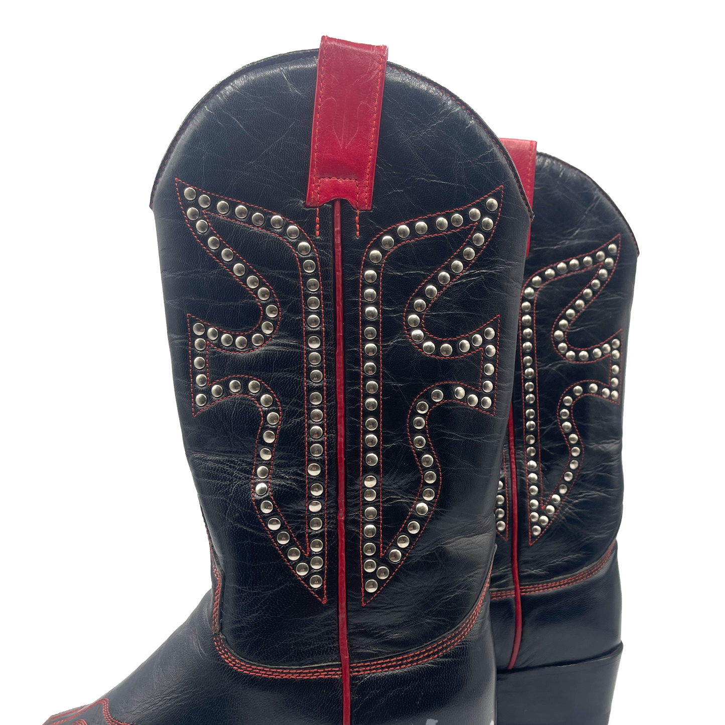 Frye Women's Black and Red Leather Western Boots, 4 UK