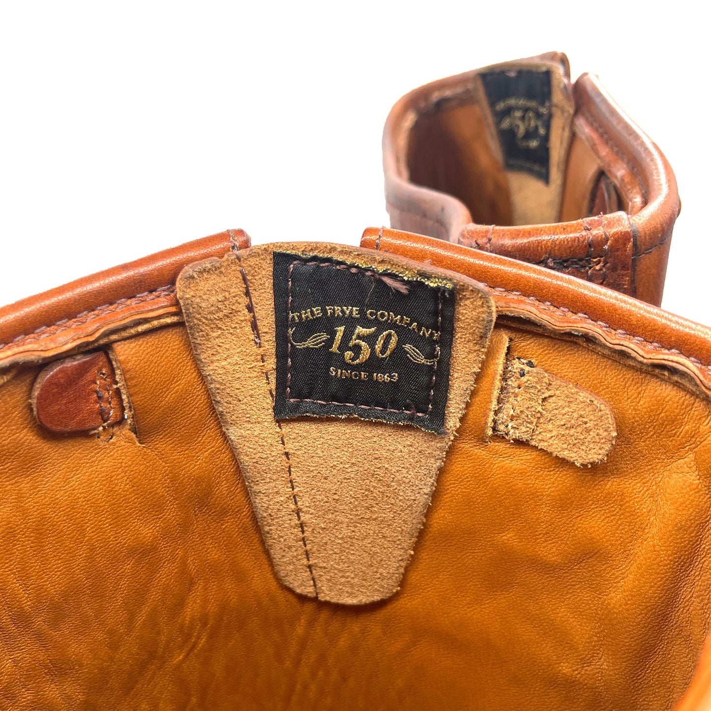 Frye Women's Vintage Leather Brown Cowboy Boots, 150th Anniversary Edition
