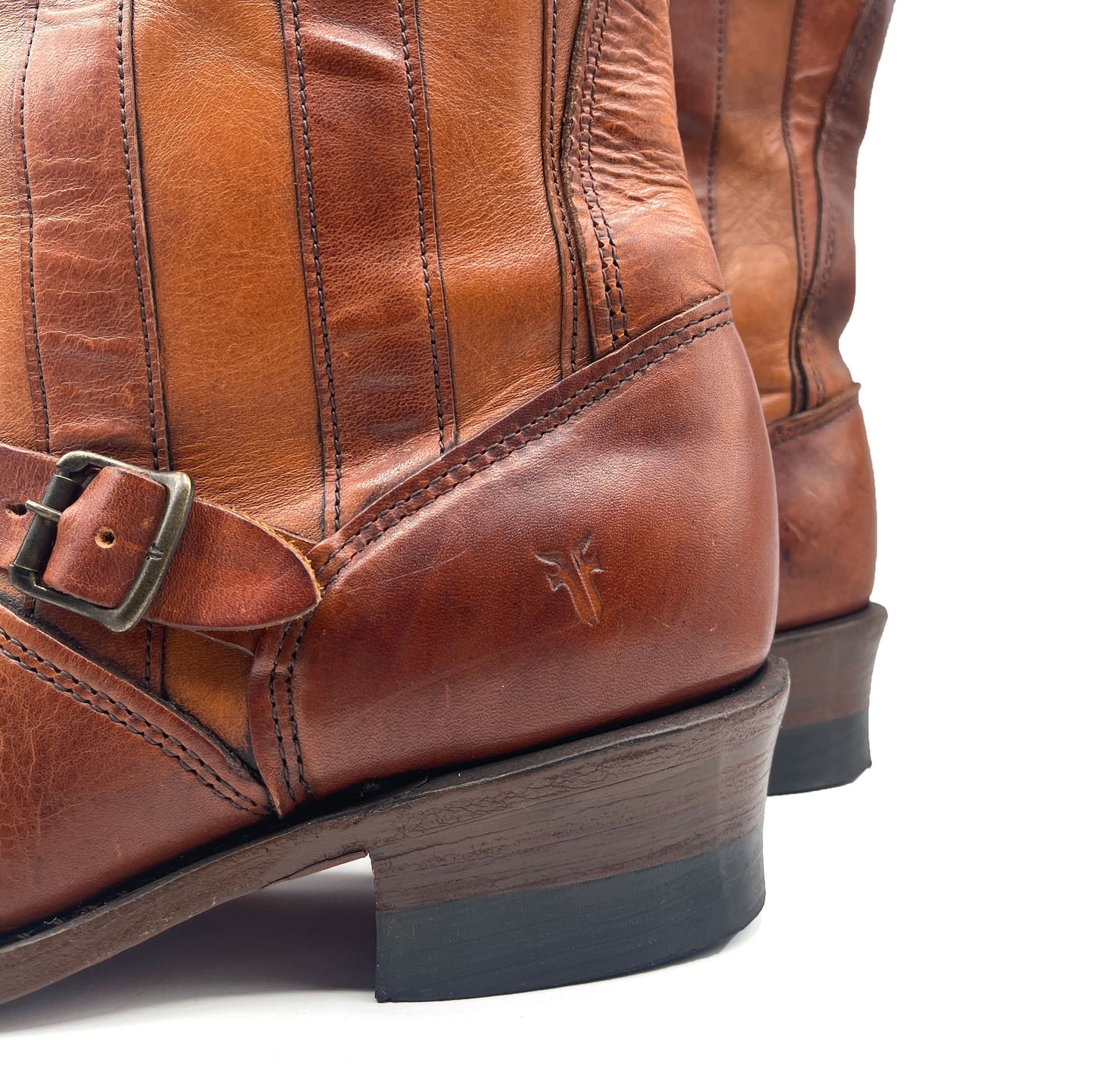 Frye Women's Vintage Leather Brown Cowboy Boots, 150th Anniversary Edition