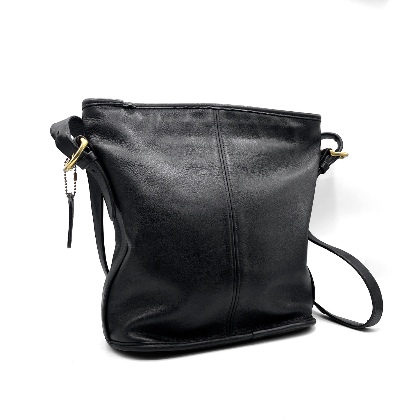 Coach Vintage Black Leather Bucket Bag