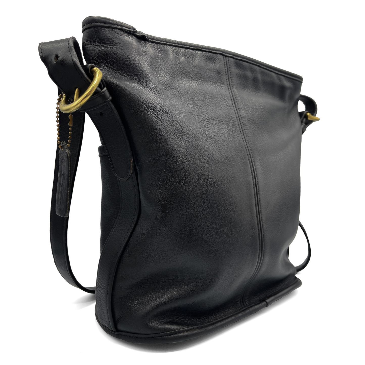 Coach Vintage Black Leather Bucket Bag