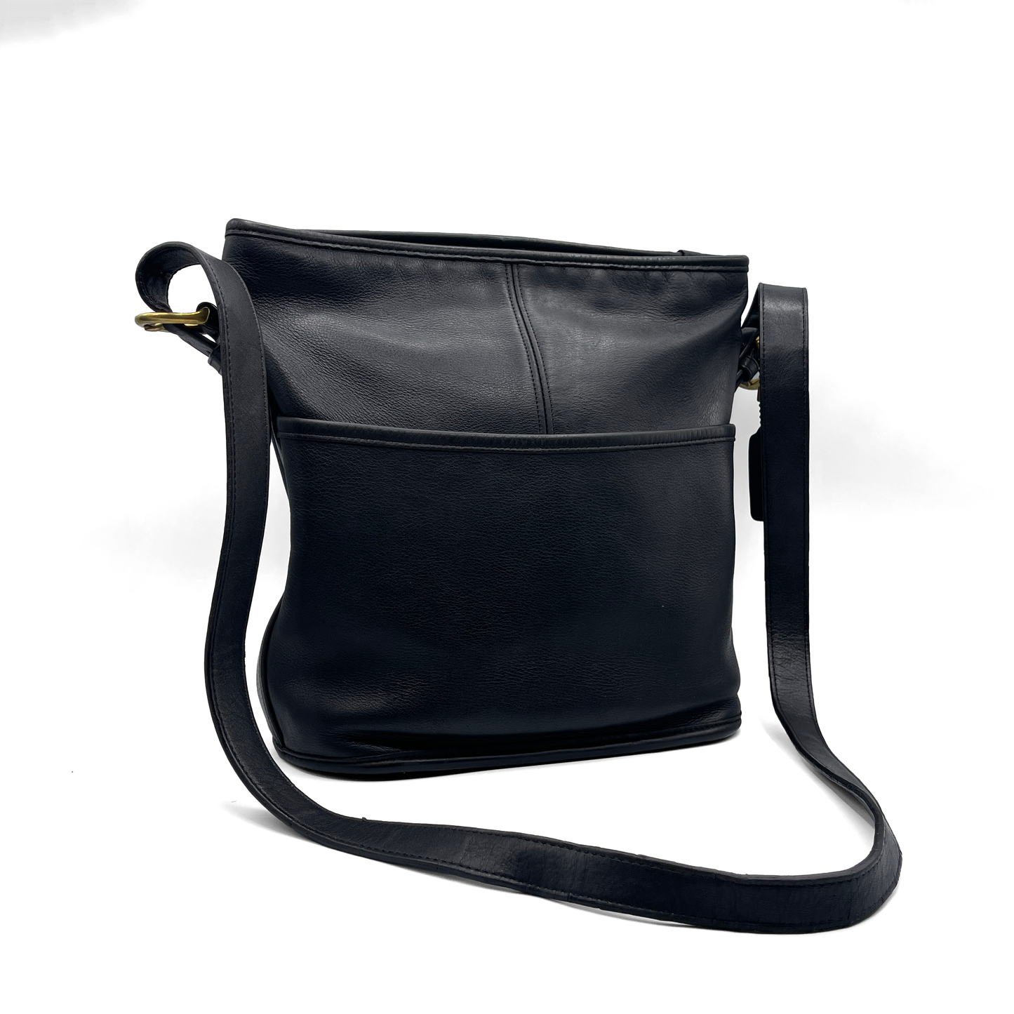 Coach Vintage Black Leather Bucket Bag