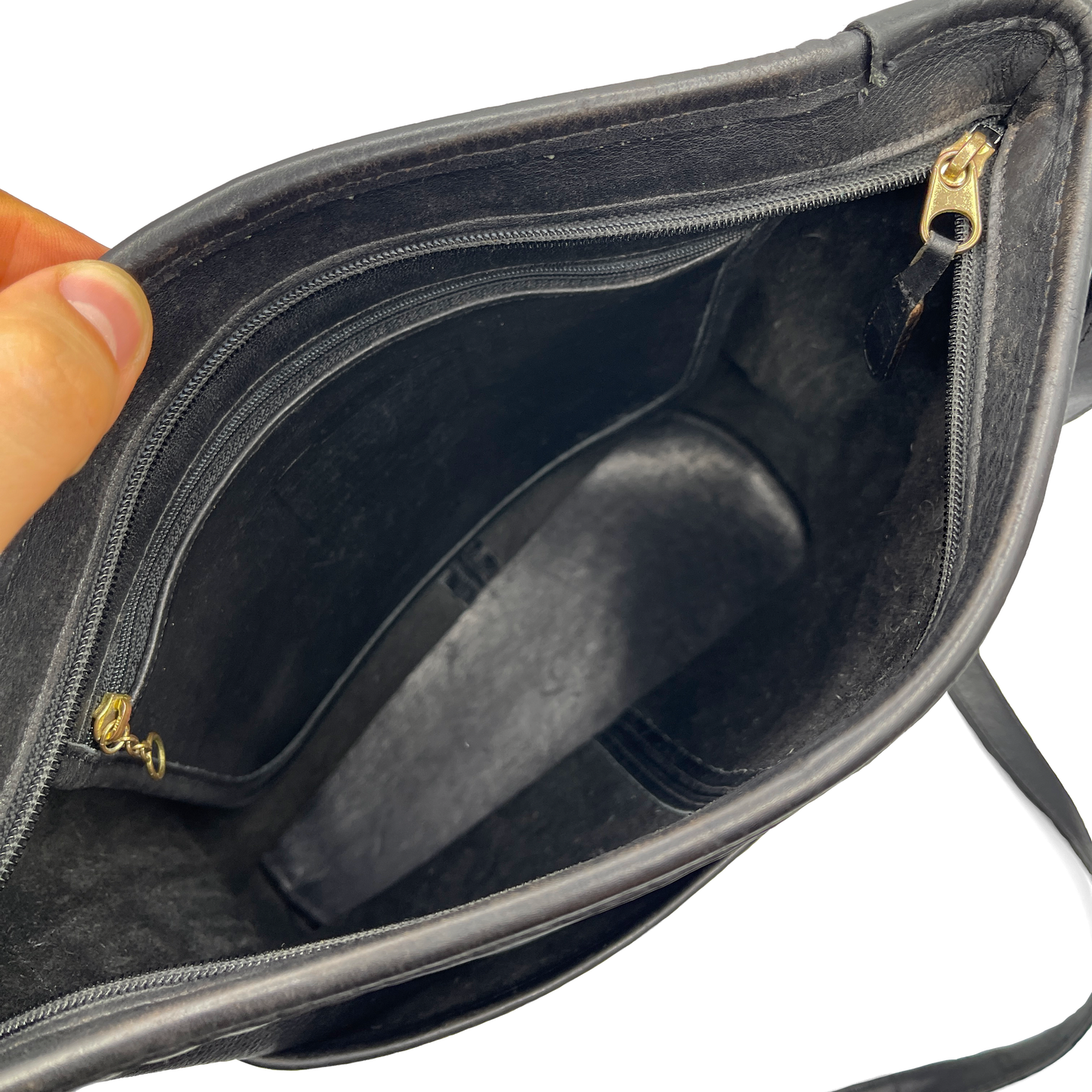 Coach Vintage Black Leather Bucket Bag