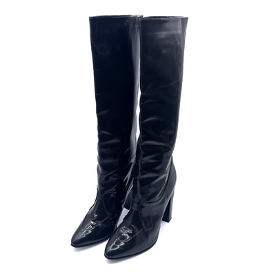 Marni Women's Black Leather Knee High Boots, 3.5 UK