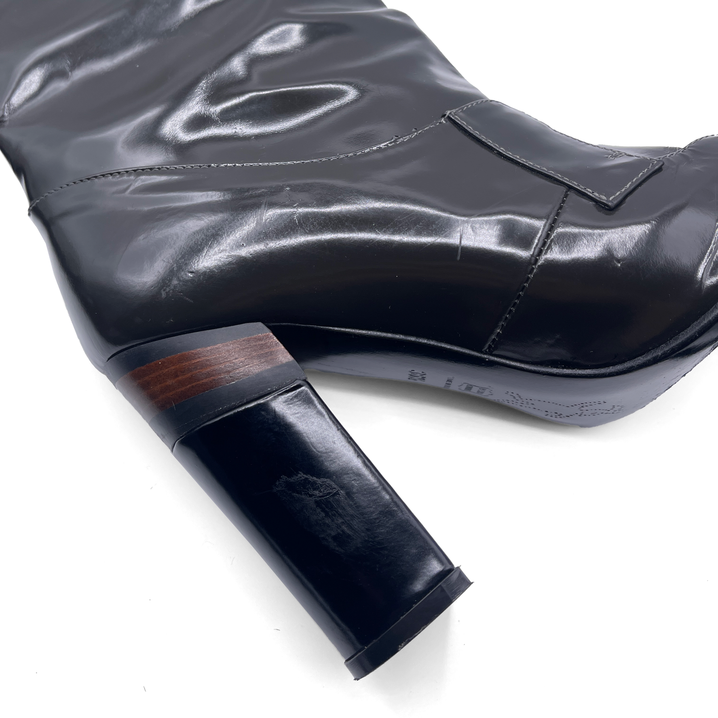 Marni Women's Black Leather Knee High Boots, 3.5 UK