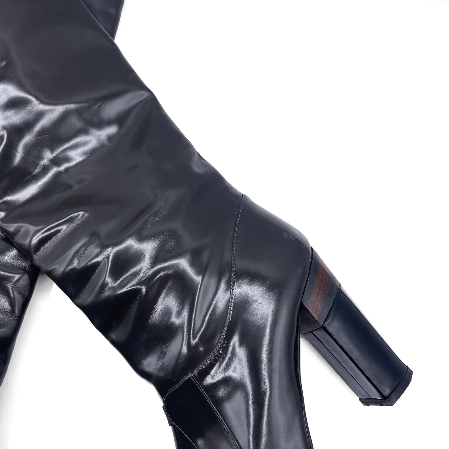 Marni Women's Black Leather Knee High Boots, 3.5 UK