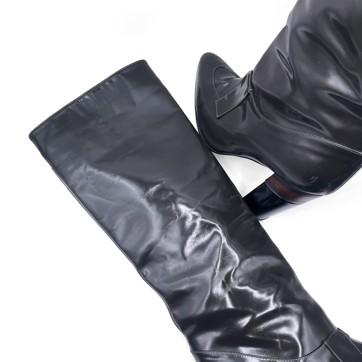 Marni Women's Black Leather Knee High Boots, 3.5 UK
