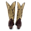 Mezcalero Women's Cream and Brown Cowboy Boots, 4 UK