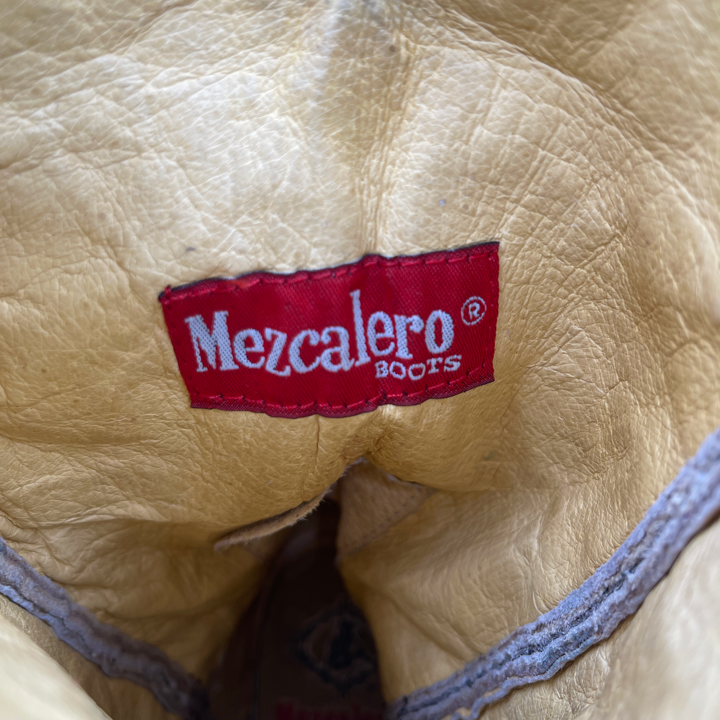 Mezcalero Women's Cream and Brown Cowboy Boots, 4 UK
