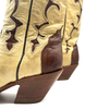Mezcalero Women's Cream and Brown Cowboy Boots, 4 UK