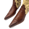 Mezcalero Women's Cream and Brown Cowboy Boots, 4 UK