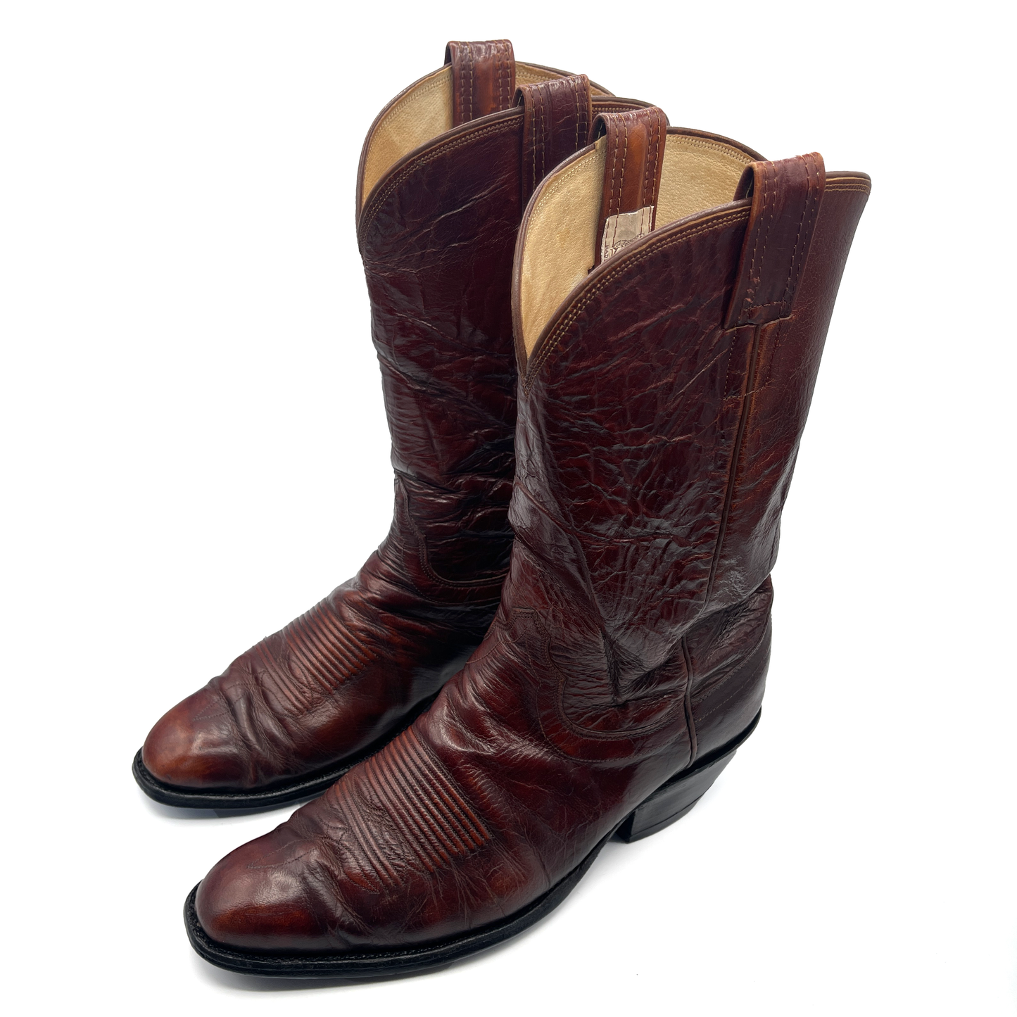 Olathe Men's Leather Burgundy Cowboy Boots, 9 UK