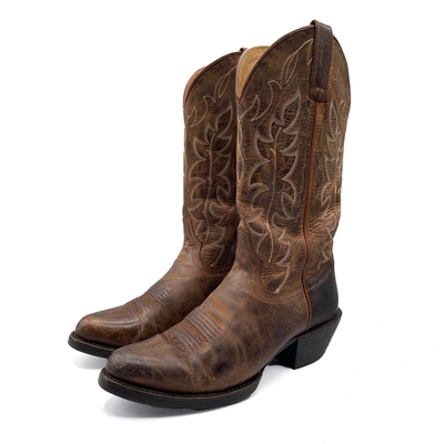 Shyanne Women's Brown Leather Cowboy Boots, 4 UK