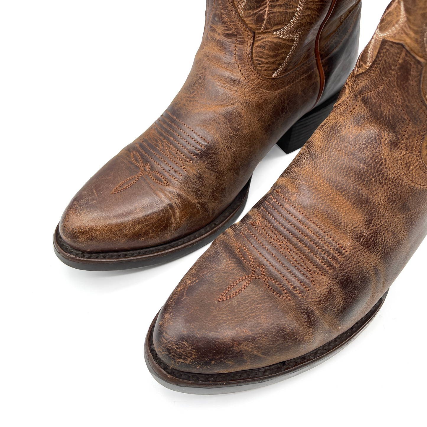 Shyanne Women's Brown Leather Cowboy Boots, 4 UK