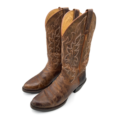 Shyanne Women's Brown Leather Cowboy Boots, 4 UK