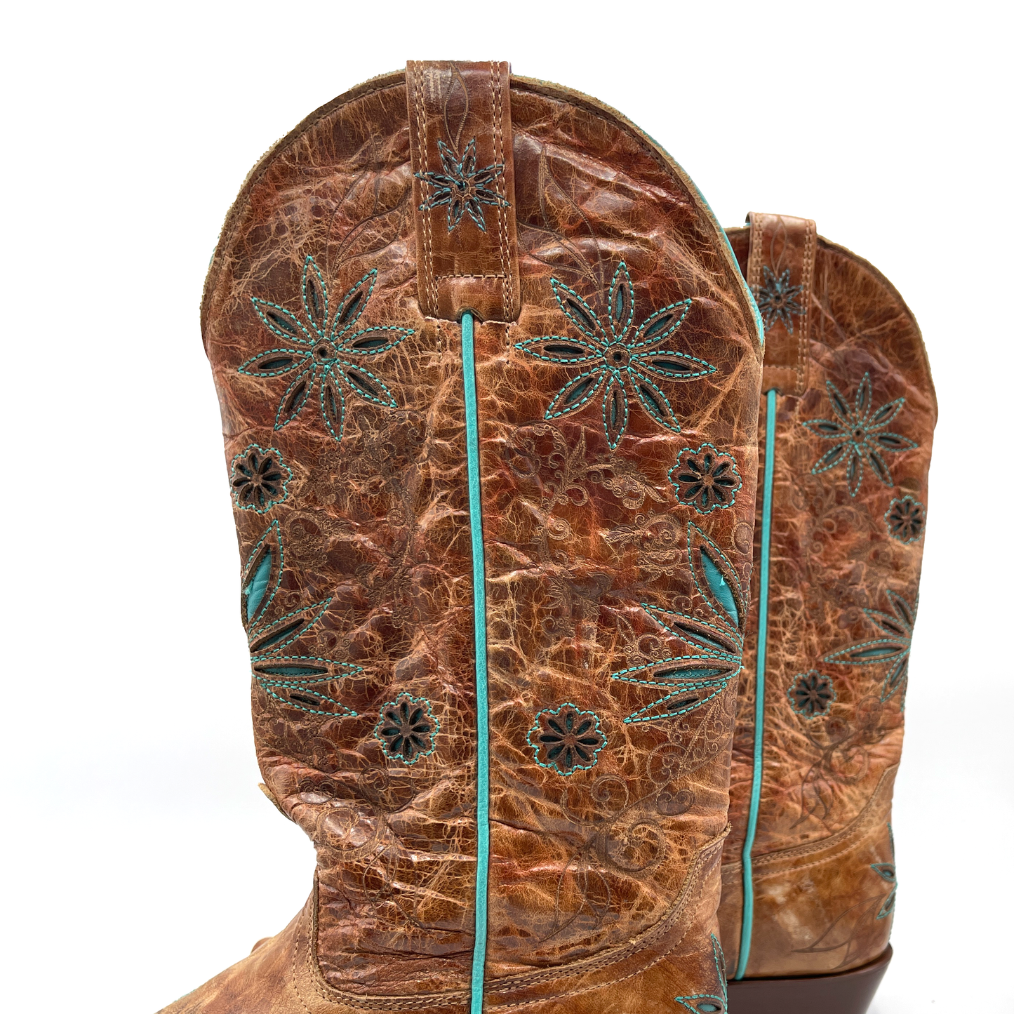 Shyanne Leather Brown Cowboy boots, 4.5 UK