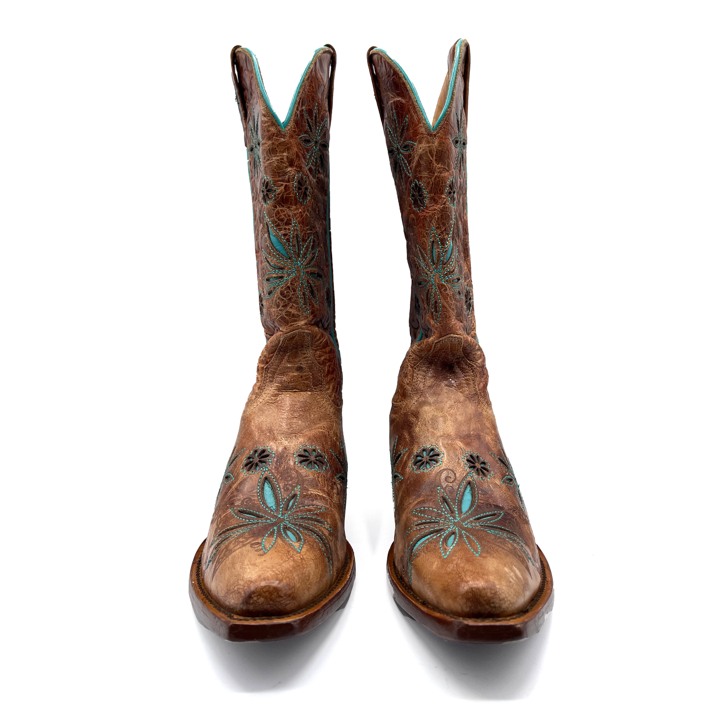 Shyanne Leather Brown Cowboy boots, 4.5 UK