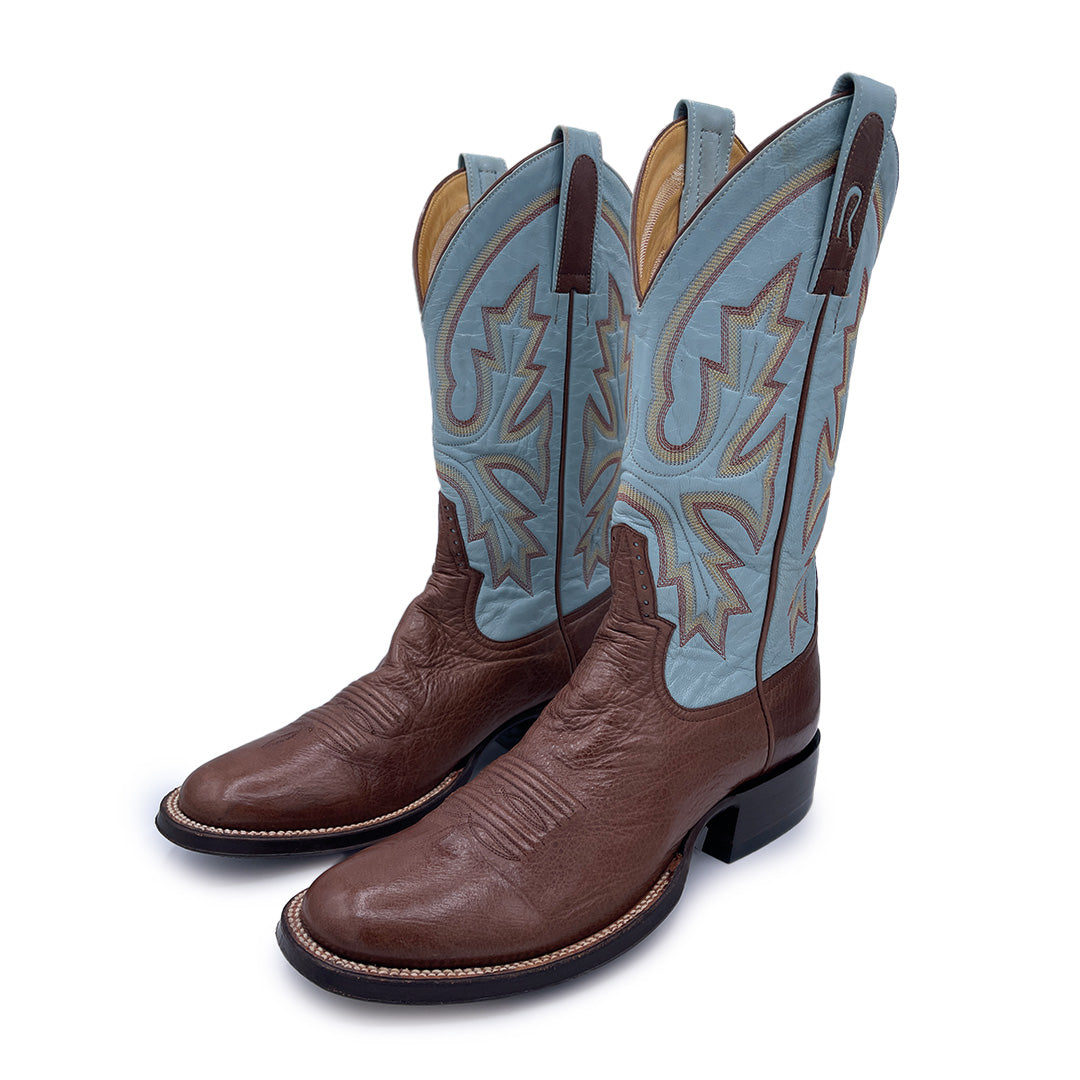 Rod Patrick Women's Light Blue Cowboy Boots, 6 UK