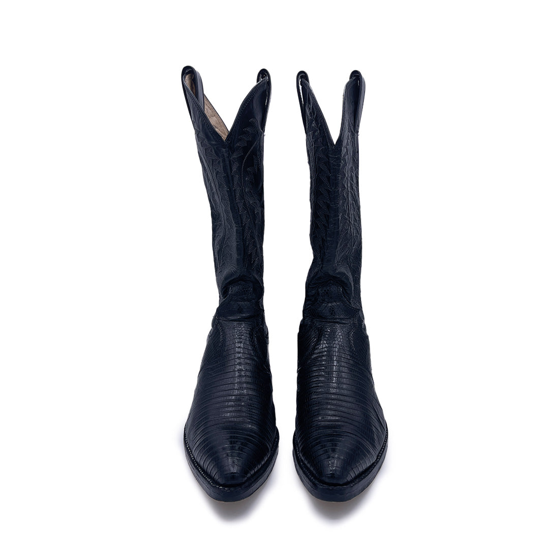 Justin Vintage Women's Black Leather Cowboy Boots, 5.5 UK