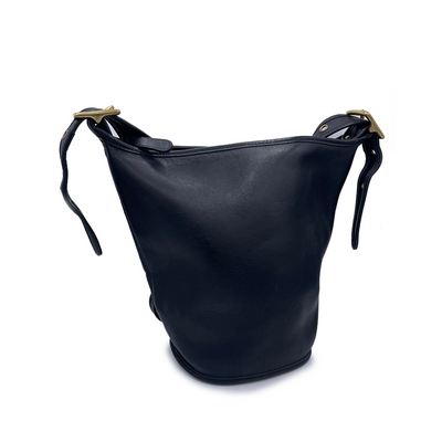 Coach Vintage Black Leather Bucket Bag