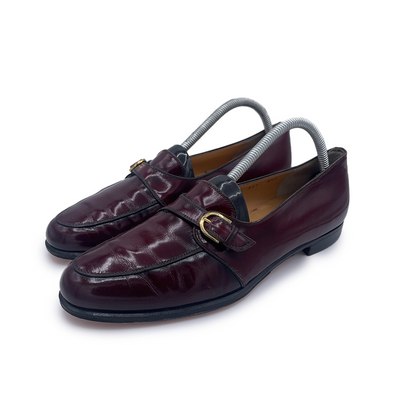 Salvatore Ferragamo Men's Burgundy Leather Loafers, 7.5 UK