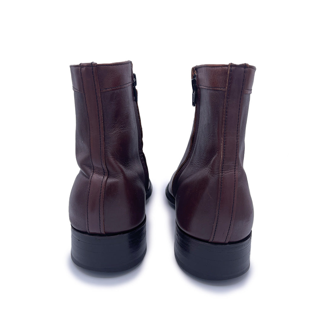 Stafford Casual Men's Brown Leather Boots, 8 UK