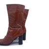 Charles David Women's Brown Leather Square Toe Boots, 5 UK